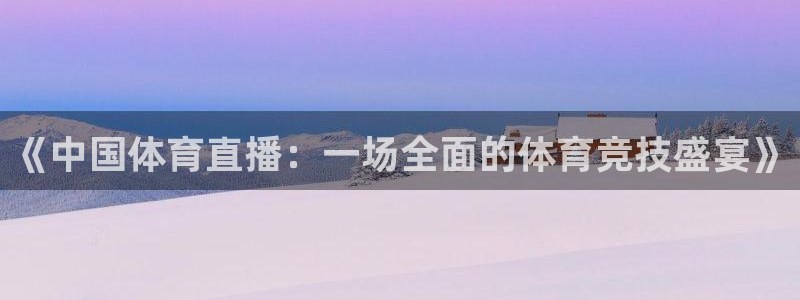 360体育直播免费：《中国体育直播：一场全面的体育竞技盛宴》